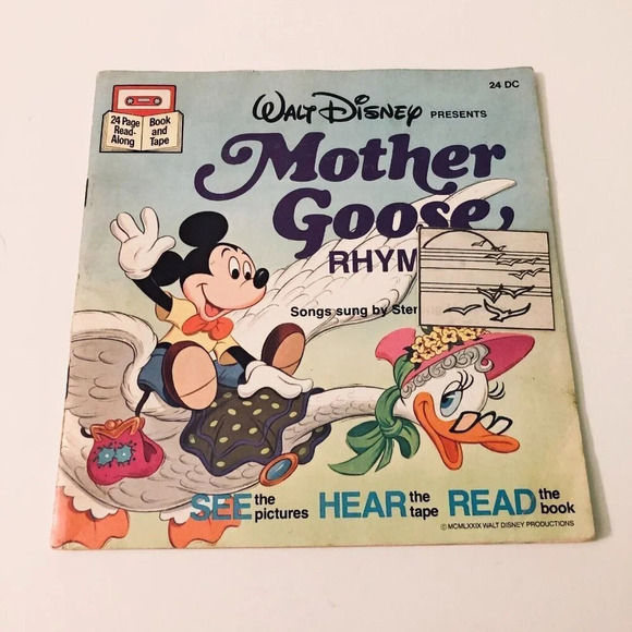 Vintage 1979 Mother Goose Rhymes Disney Read Along Book Only  No Tape - Picture 14 of 16